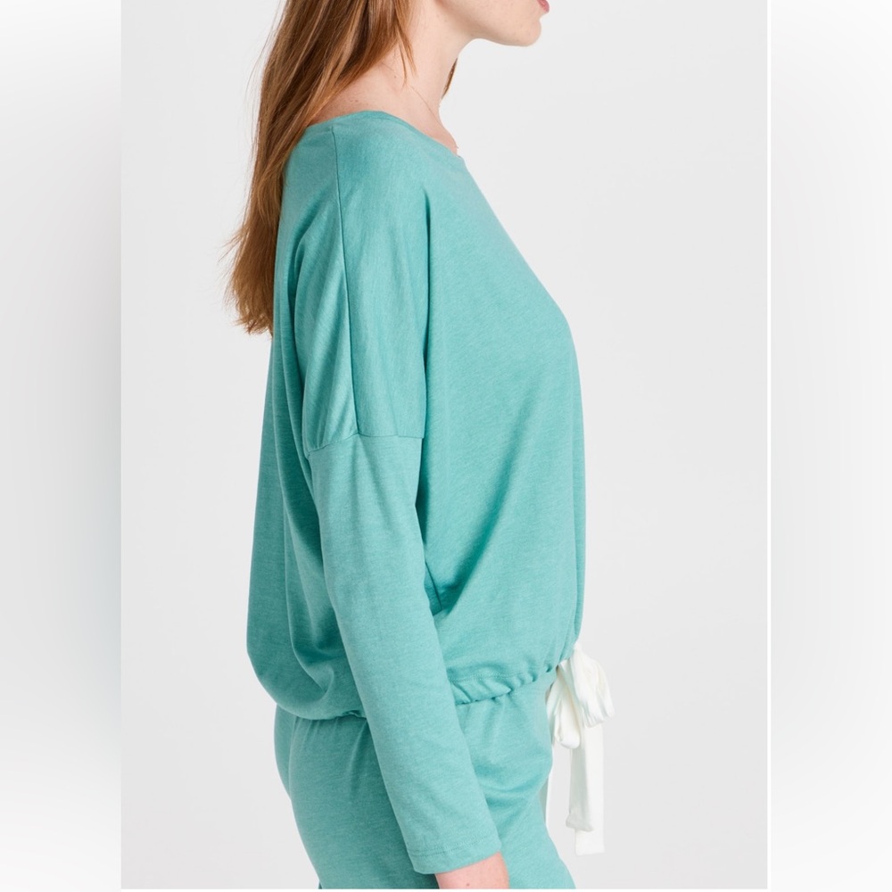 Eberjey heather slouchy top in Ocean Bay, NWT, size M - Picture 2 of 8